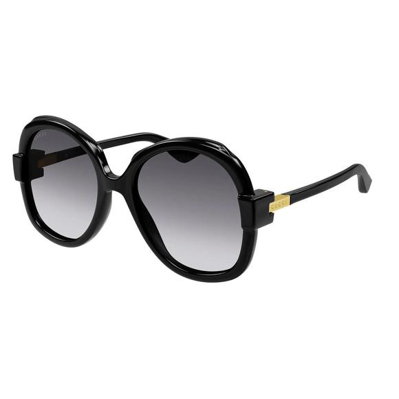 NEW GUCCI women's gg1432s sunglasses in black-black / grey - Picture 1 of 2